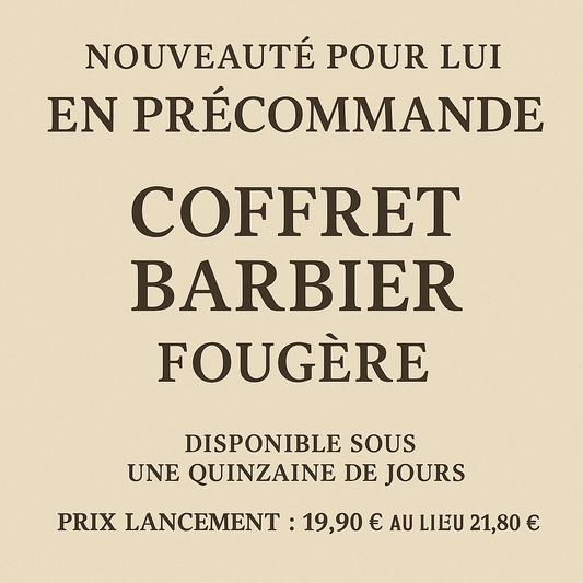 Coffret Barbier Fougère – Précommande (Duo Savon + Après-rasage)