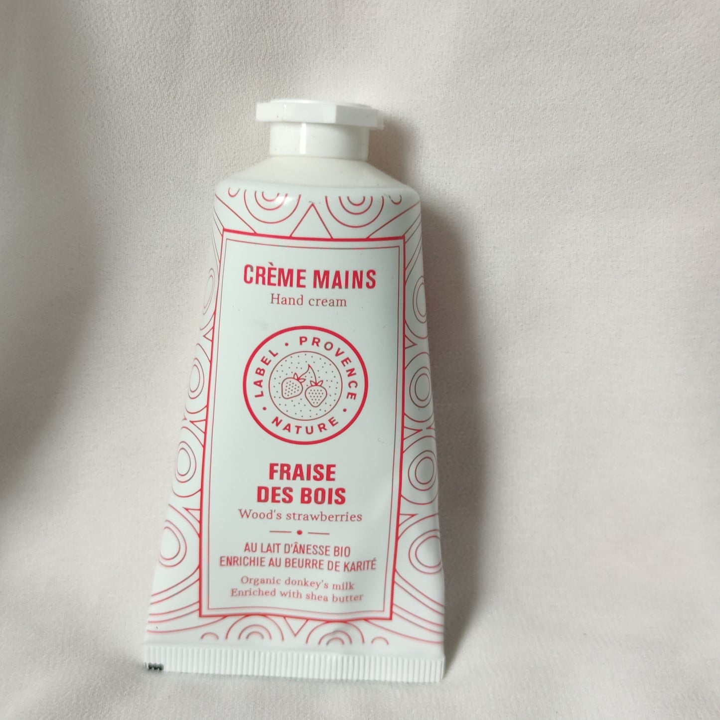 Crème mains au lait d’ânesse bio fraise des bois