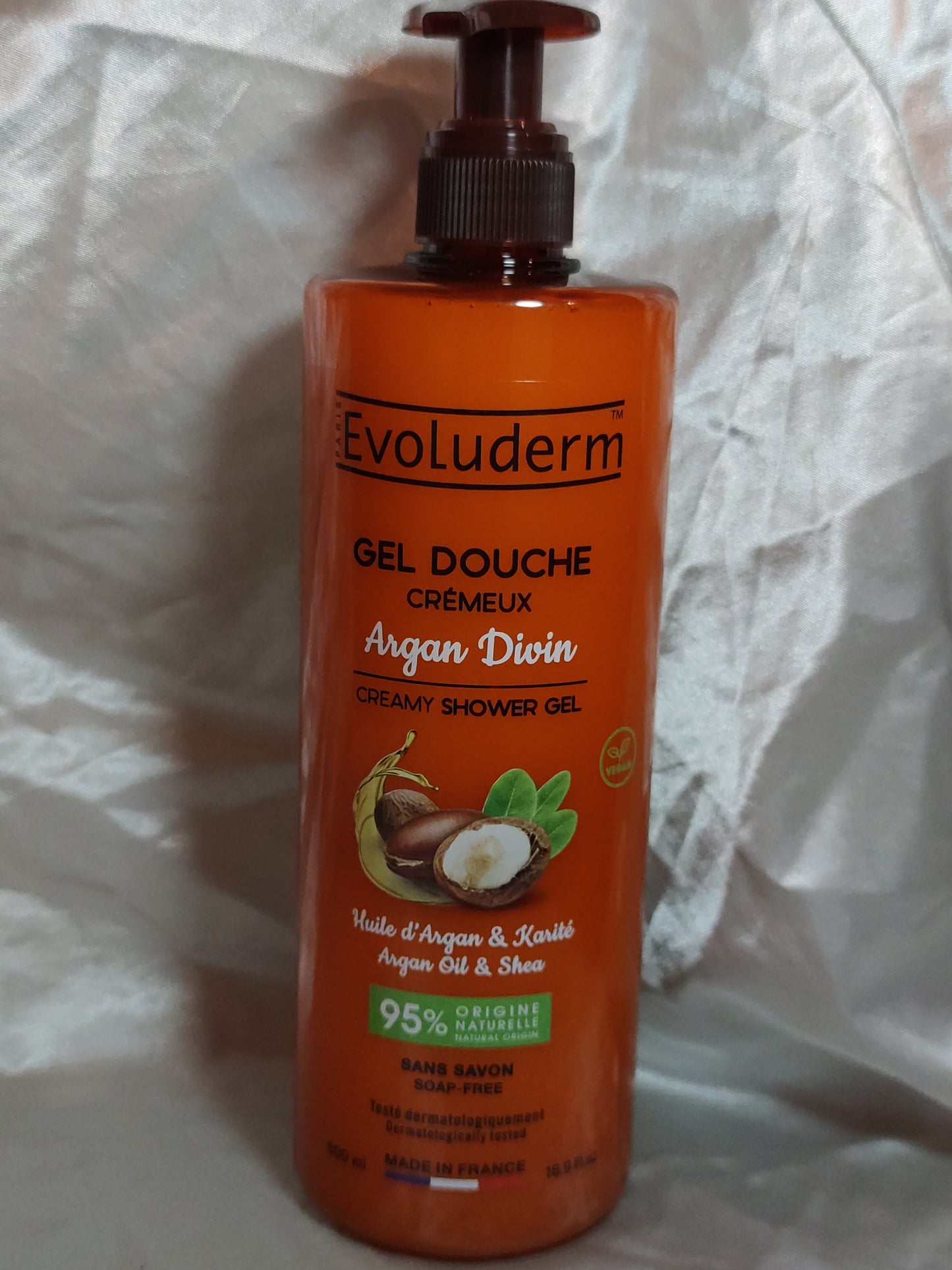 Gel douche crémeux XXL 500ML Evoluderm a l'argan Divin
