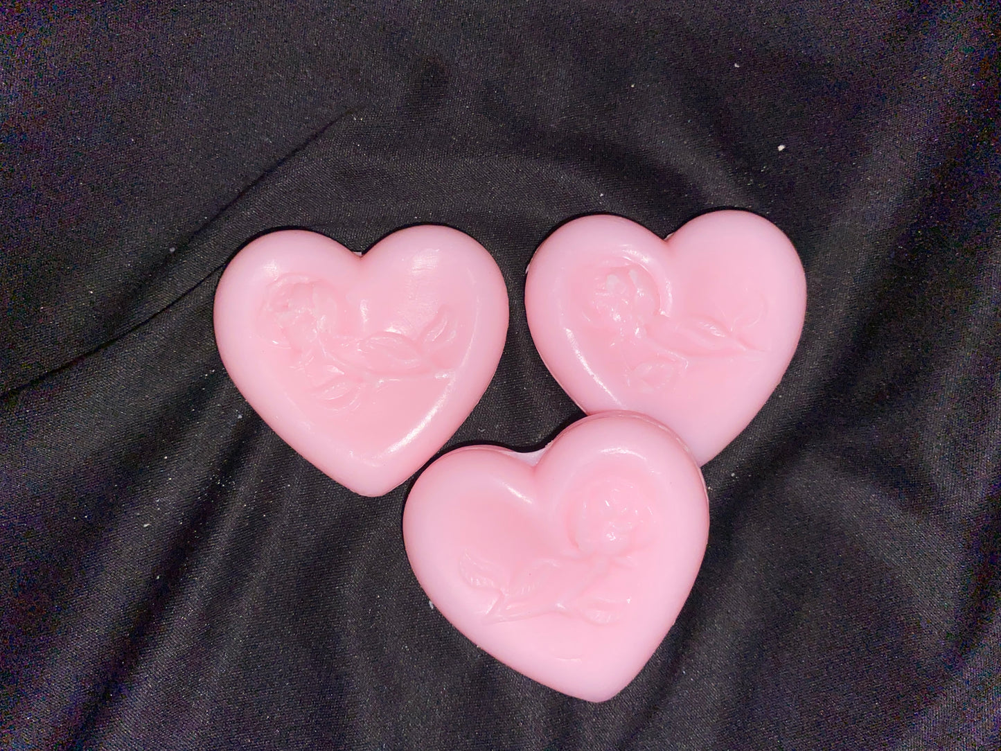 Savon cœur avec rose rose