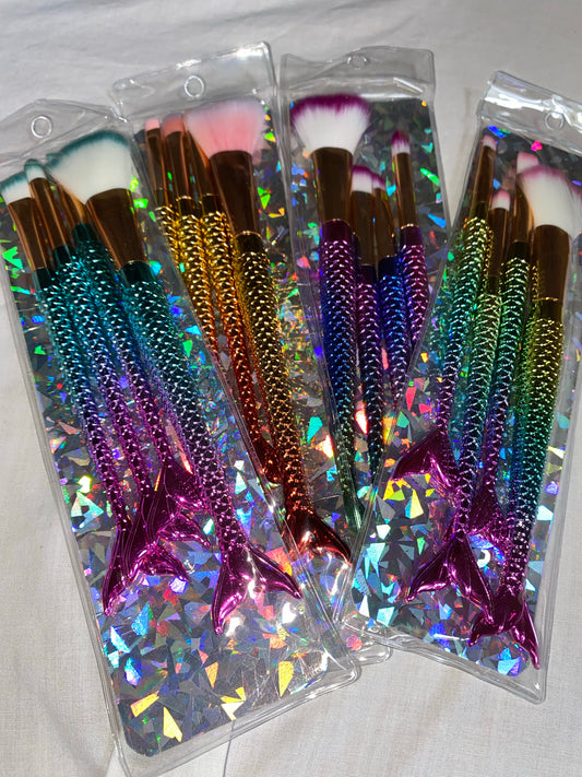 Pinceaux maquillage sirène