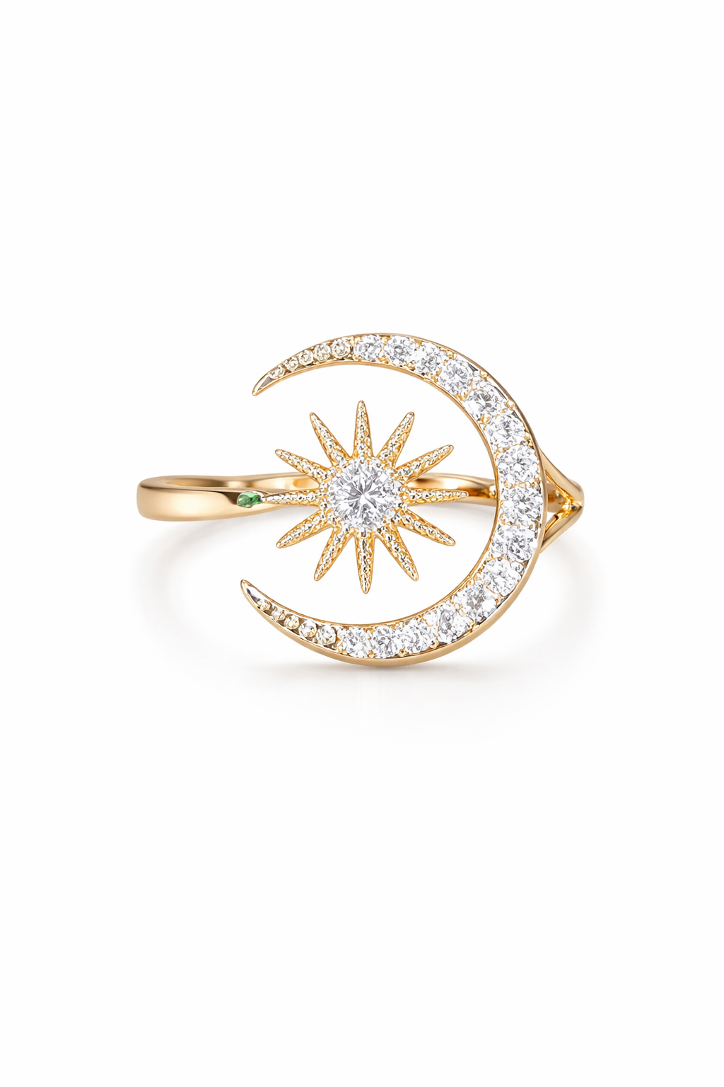 Bague Soleil & Lune – Élégance lumineuse