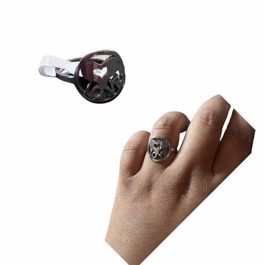 Bague acier inoxydable « Amor »