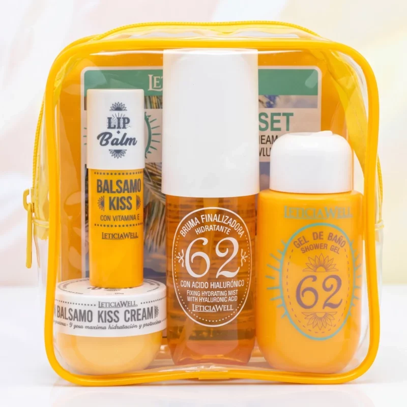 Contenu de la trousse beauté jaune N°62 Leticia Well