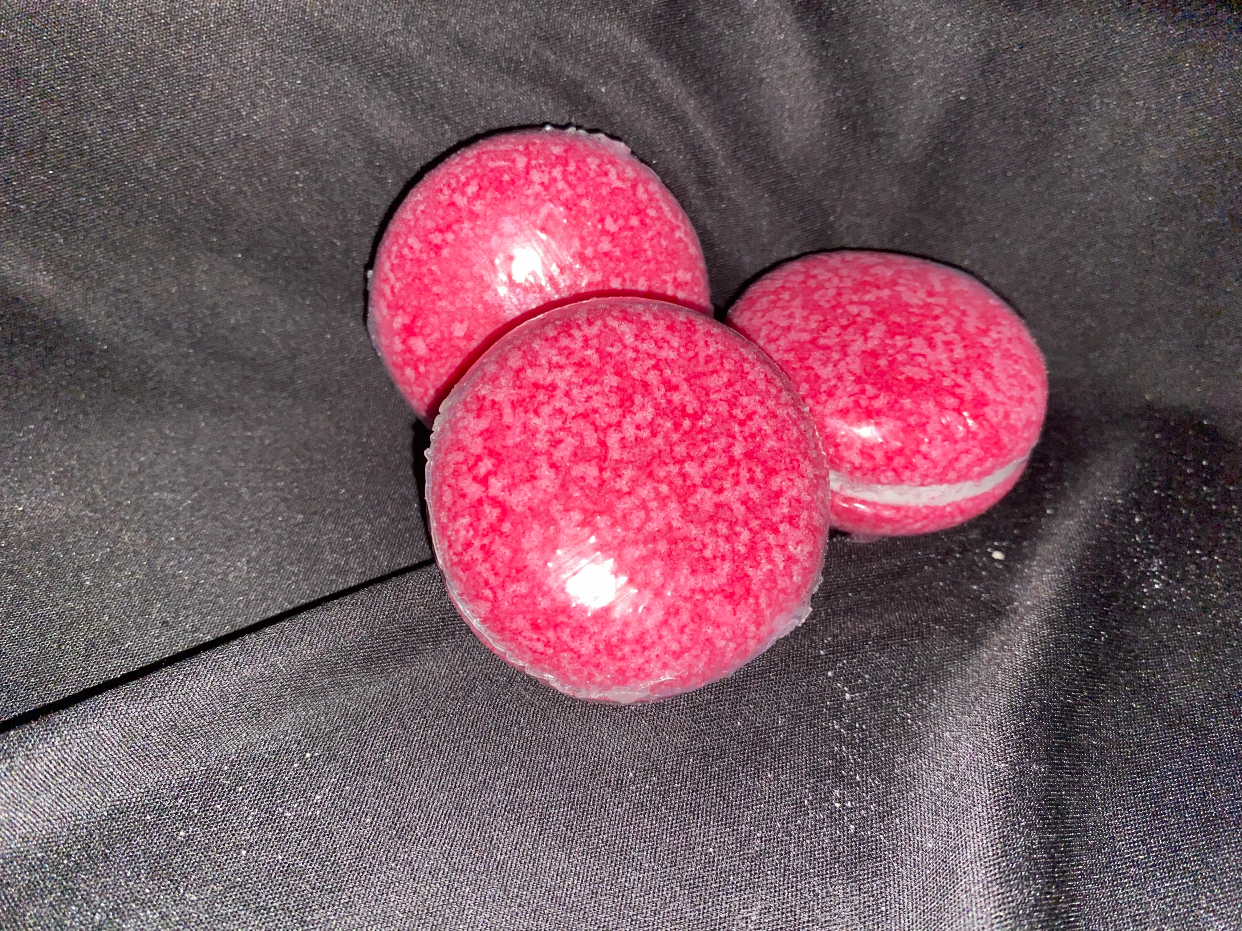 Macaron de bain parfum cranberry
